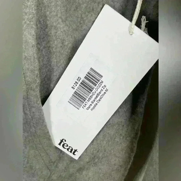 Feat Blanket Blend Full Zip Hoodie Olive Men’s Medium NWT - Picture 4 of 10